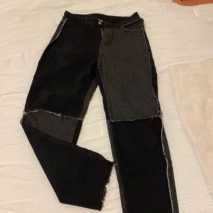 Multi Colored Patch Jeans